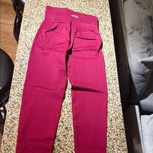 AYBL women’s Raspberry-Red High Waist Active Leggings